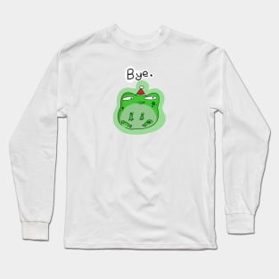 ASJD: "Bye." Santa Frog Long Sleeve T-Shirt